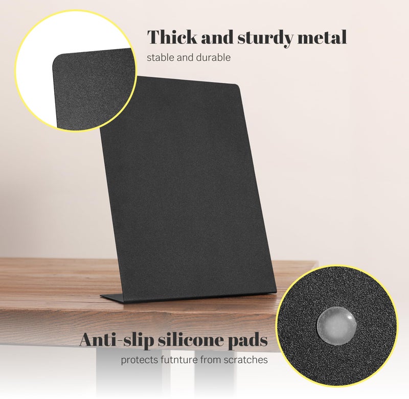 Toros.Store Metal Chalkboard Sign 8 Â½ x 11 inches - Food Signs for Party Buffet, Mini Chalkboard Sign, Food Display Card, Kitchen Tabletop Chalkboards, Small Standing Menu Boards for Wedding - Image 5